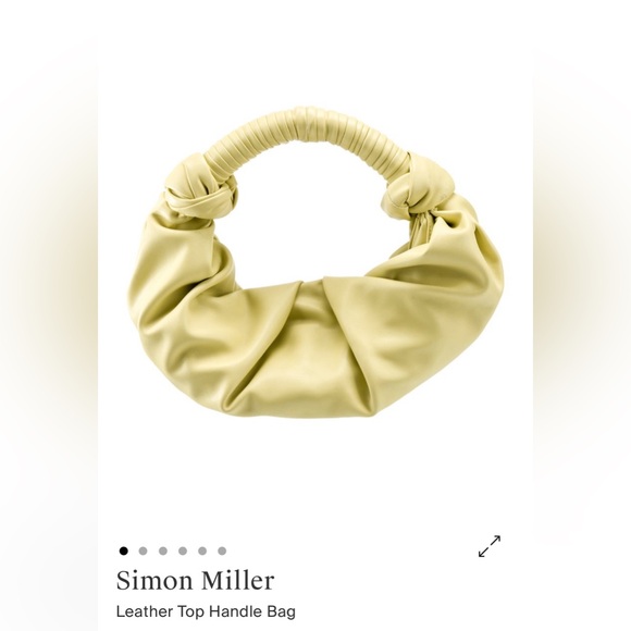 Designer Simon Miller Soft Yellow Leather Shoulder Bag - Picture 1 of 8